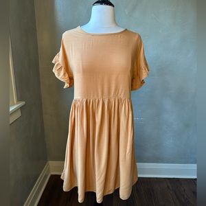 Gold A-Line Mini Dress